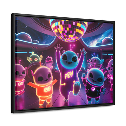 Intergalactic Neon Dance Party - Gallery Canvas Wraps, Horizontal Frame