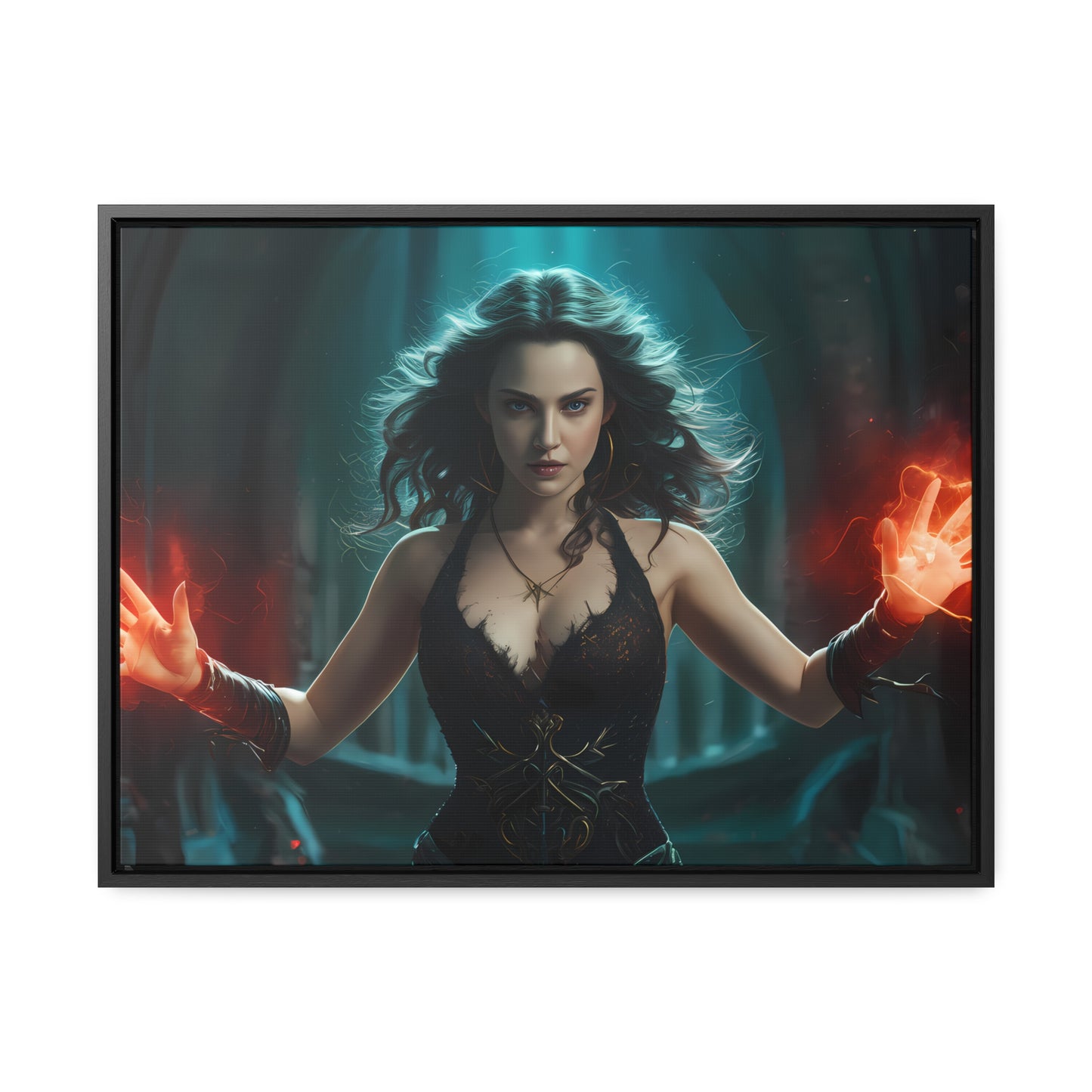 Sorceress of the Crimson Flame - Gallery Canvas Wraps, Horizontal Frame