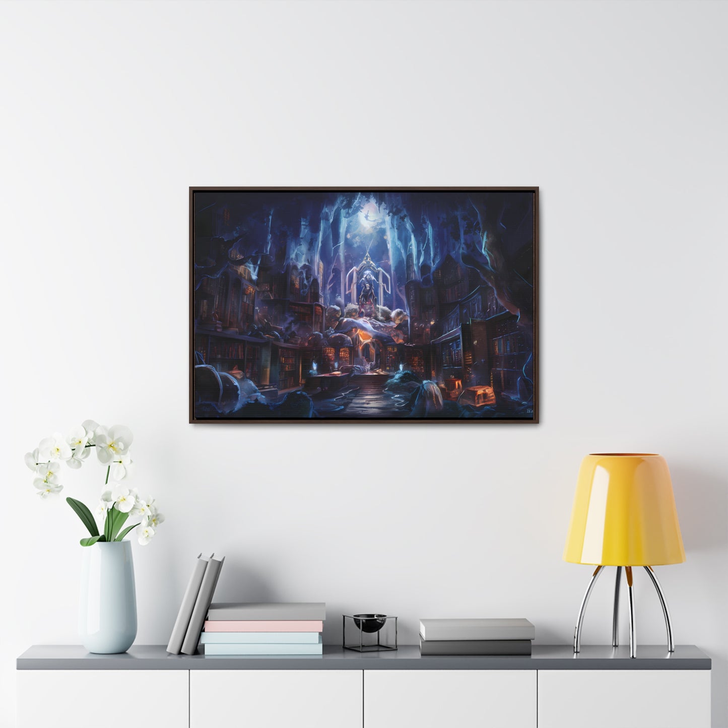 Sanctuary of the Forgotten Tomes - Gallery Canvas Wraps, Horizontal Frame