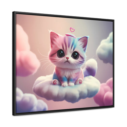 Heavenly Kitten Dreams - Gallery Canvas Wraps, Horizontal Frame