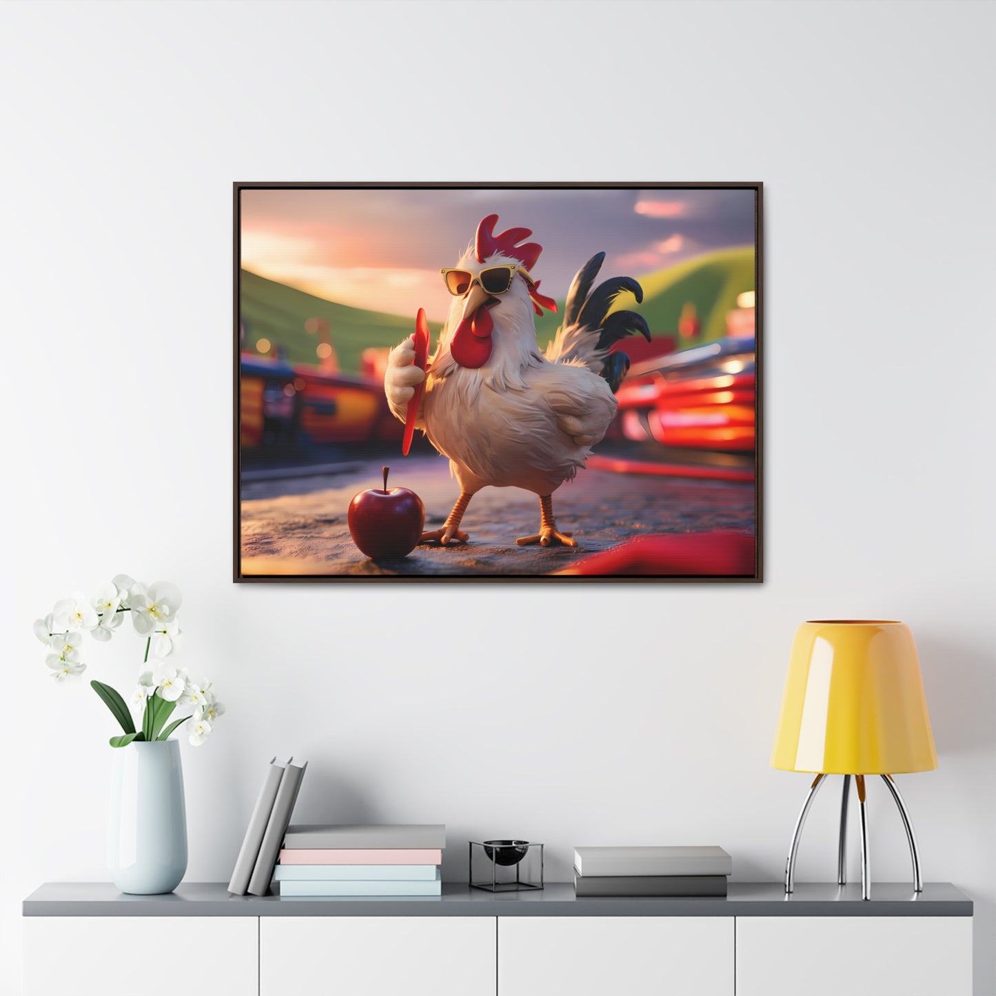 Cool Rooster at the Carnival - Gallery Canvas Wraps, Horizontal Frame