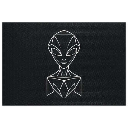 "Geometric Alien Silhouette" - Jigsaw Puzzle (30, 110, 252, 500,1000-Piece)
