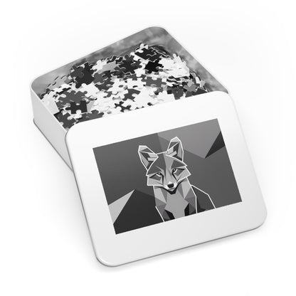 Geometric Fox in Monochrome - Jigsaw Puzzle (30, 110, 252, 500,1000-Piece)