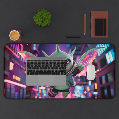 Neon Winged Mischief - Desk Mat