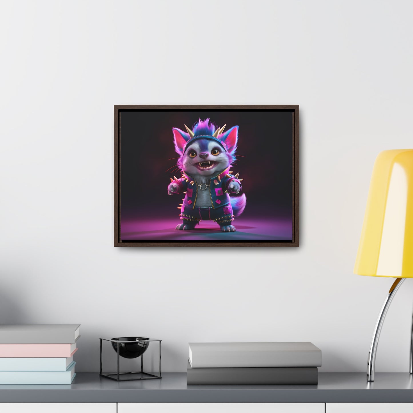Punk Feline Fury - Gallery Canvas Wraps, Horizontal Frame