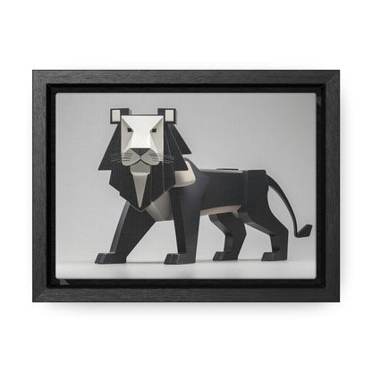 Regal Geometric Lion - Gallery Canvas Wraps, Horizontal Frame
