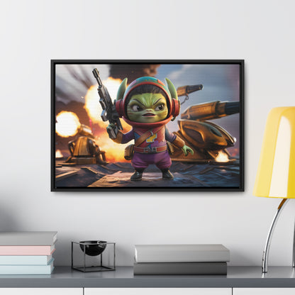 "Galactic Gremlin Commander" - Gallery Canvas Wraps, Horizontal Frame