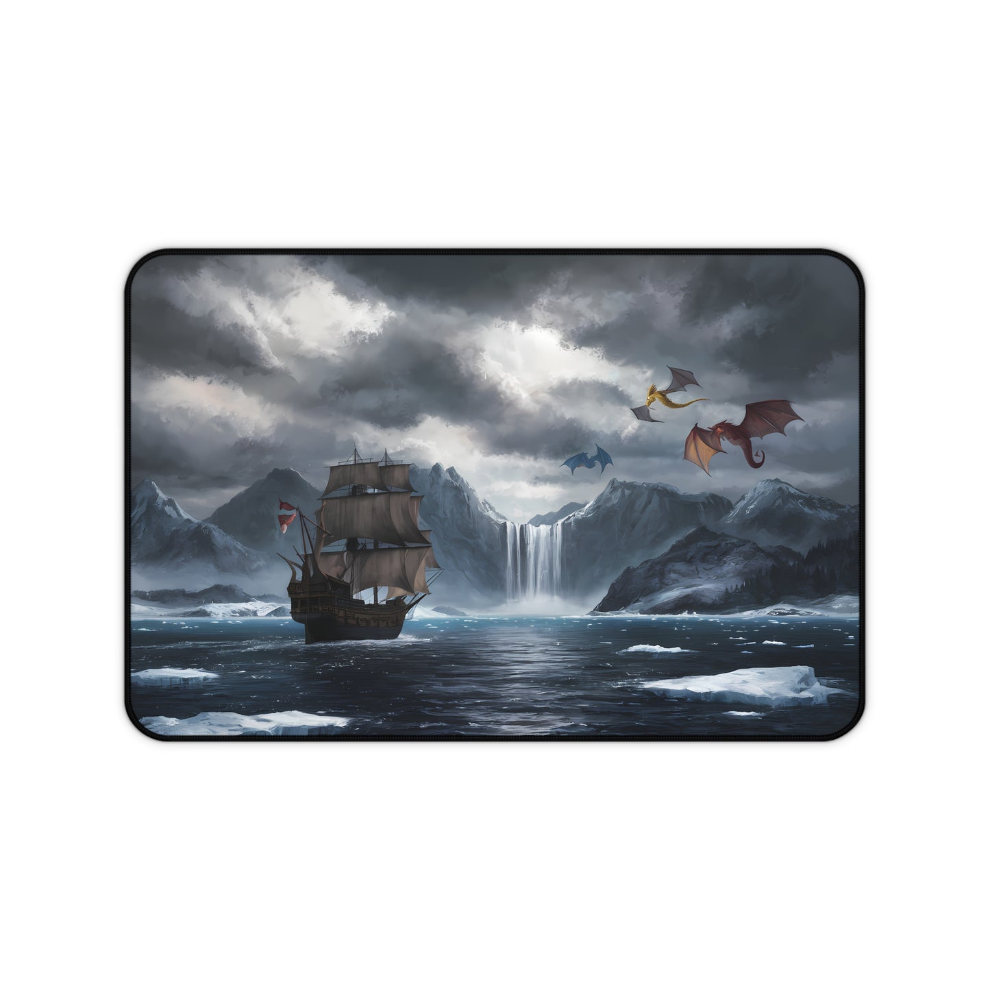 Fantasy Voyage with Dragons - Desk Mat
