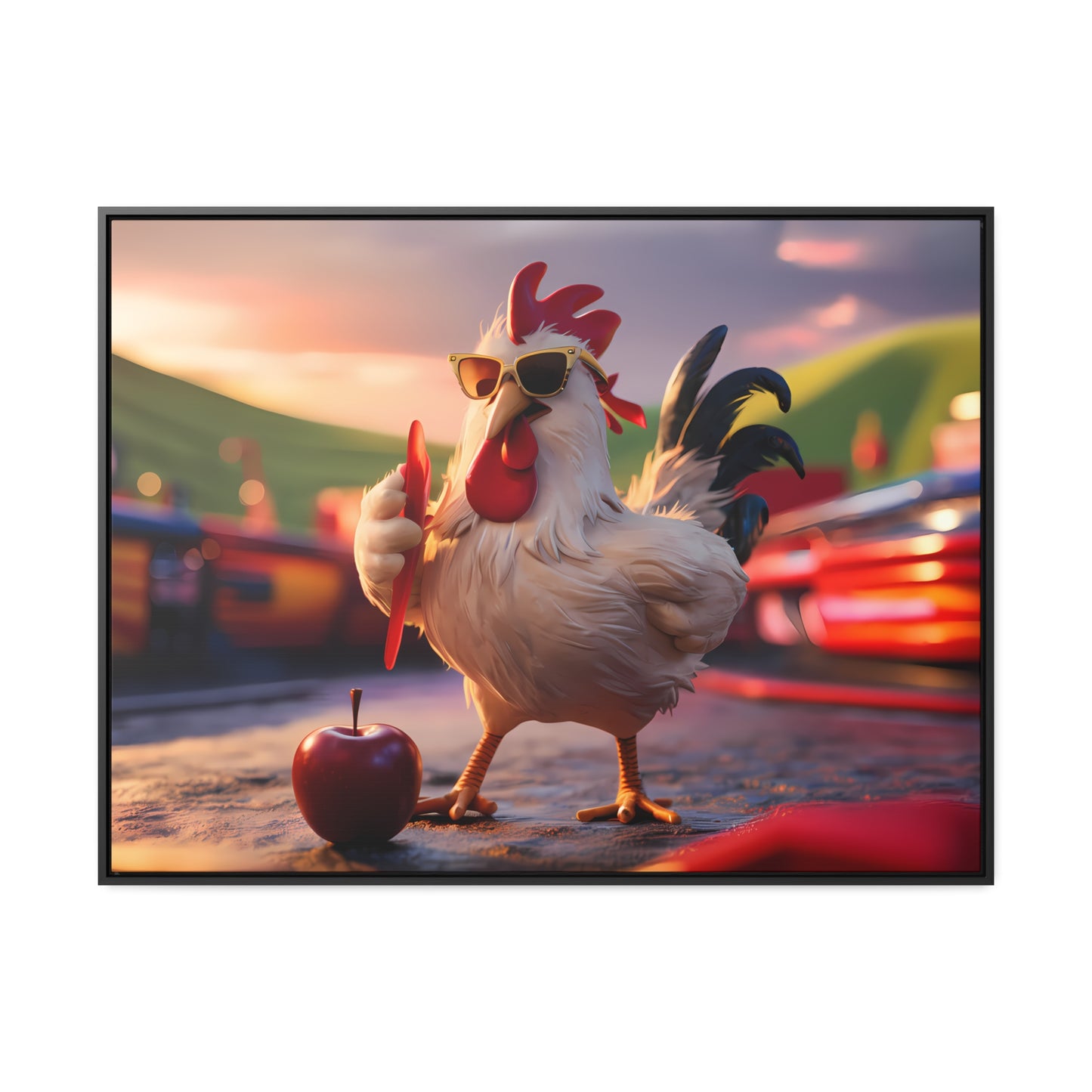 Cool Rooster at the Carnival - Gallery Canvas Wraps, Horizontal Frame