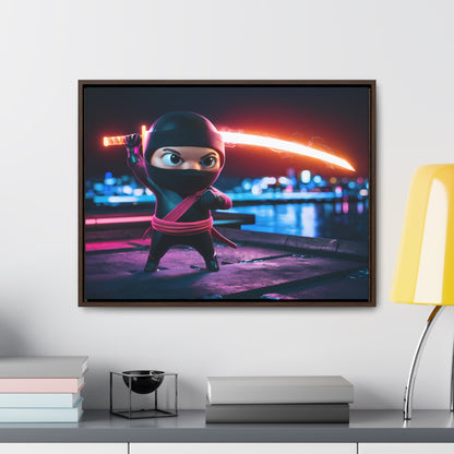 Neon Ninja Showdown - Gallery Canvas Wraps, Horizontal Frame
