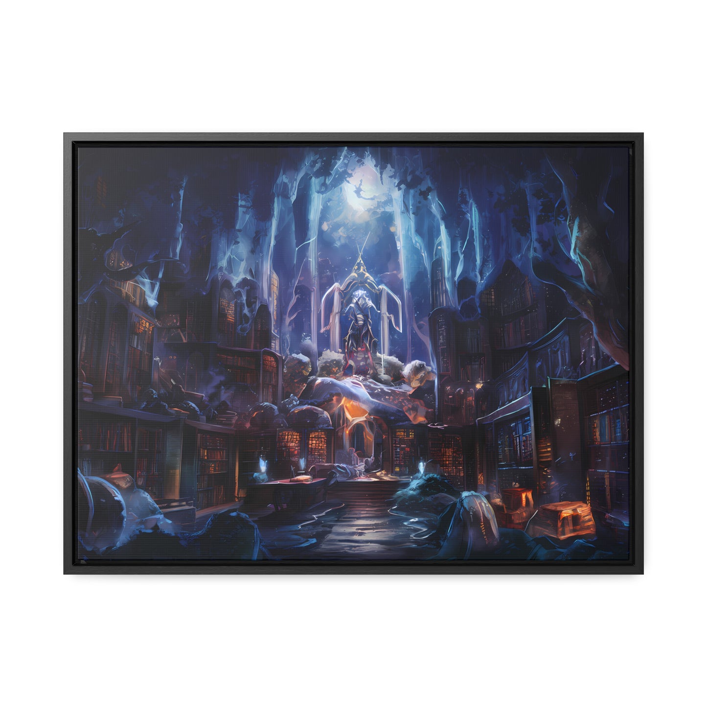 Sanctuary of the Forgotten Tomes - Gallery Canvas Wraps, Horizontal Frame