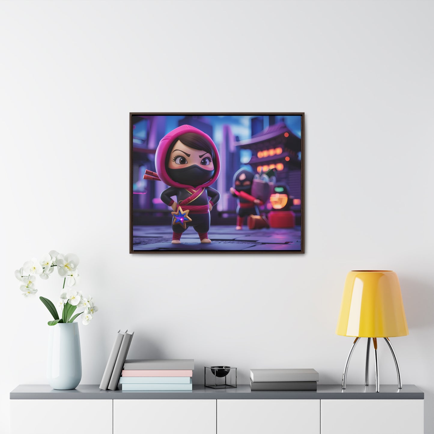 "Midnight Ninja Adventure" - Gallery Canvas Wraps, Horizontal Frame