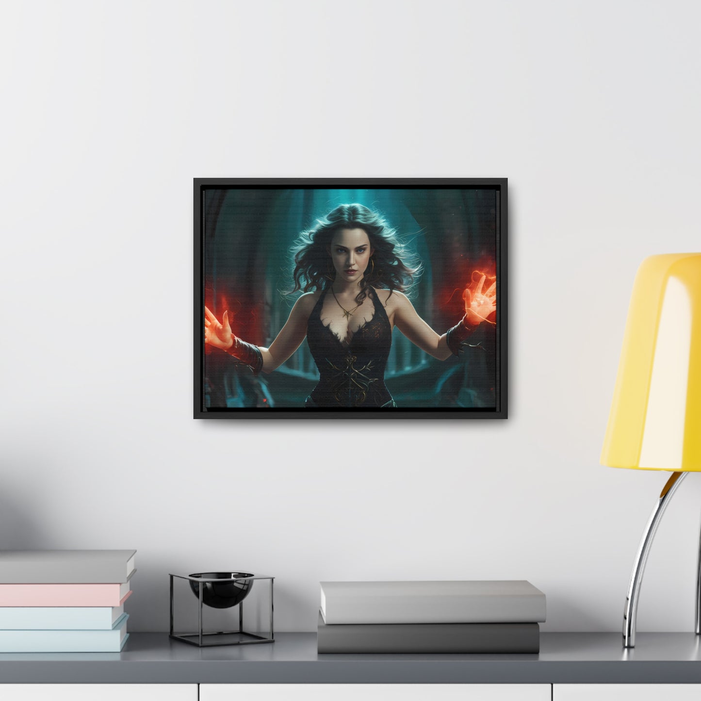 Sorceress of the Crimson Flame - Gallery Canvas Wraps, Horizontal Frame