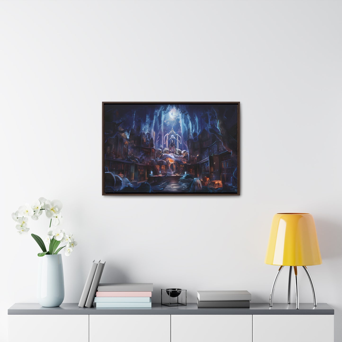 Sanctuary of the Forgotten Tomes - Gallery Canvas Wraps, Horizontal Frame