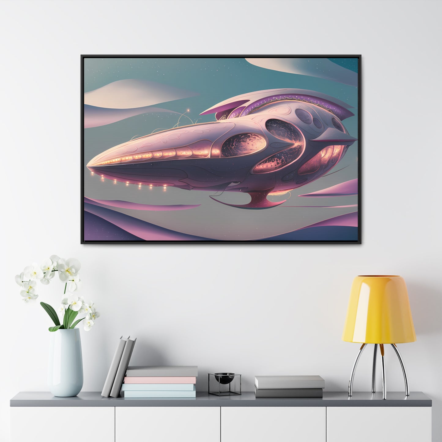 Voyage of the Celestial Whale - Gallery Canvas Wraps, Horizontal Frame