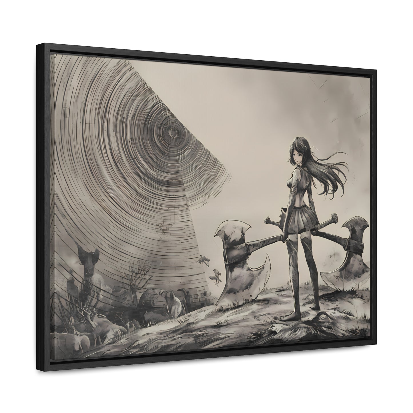 Echoes of the Abyss - Gallery Canvas Wraps, Horizontal Frame