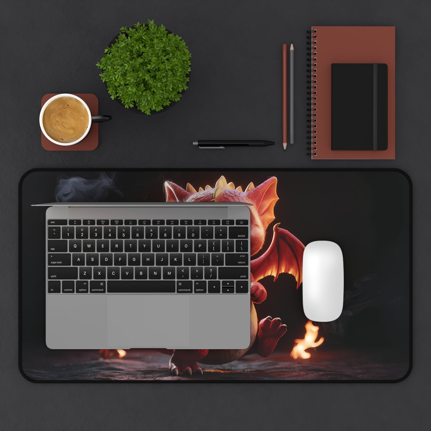 Cute pouting Dragon - Desk Mat