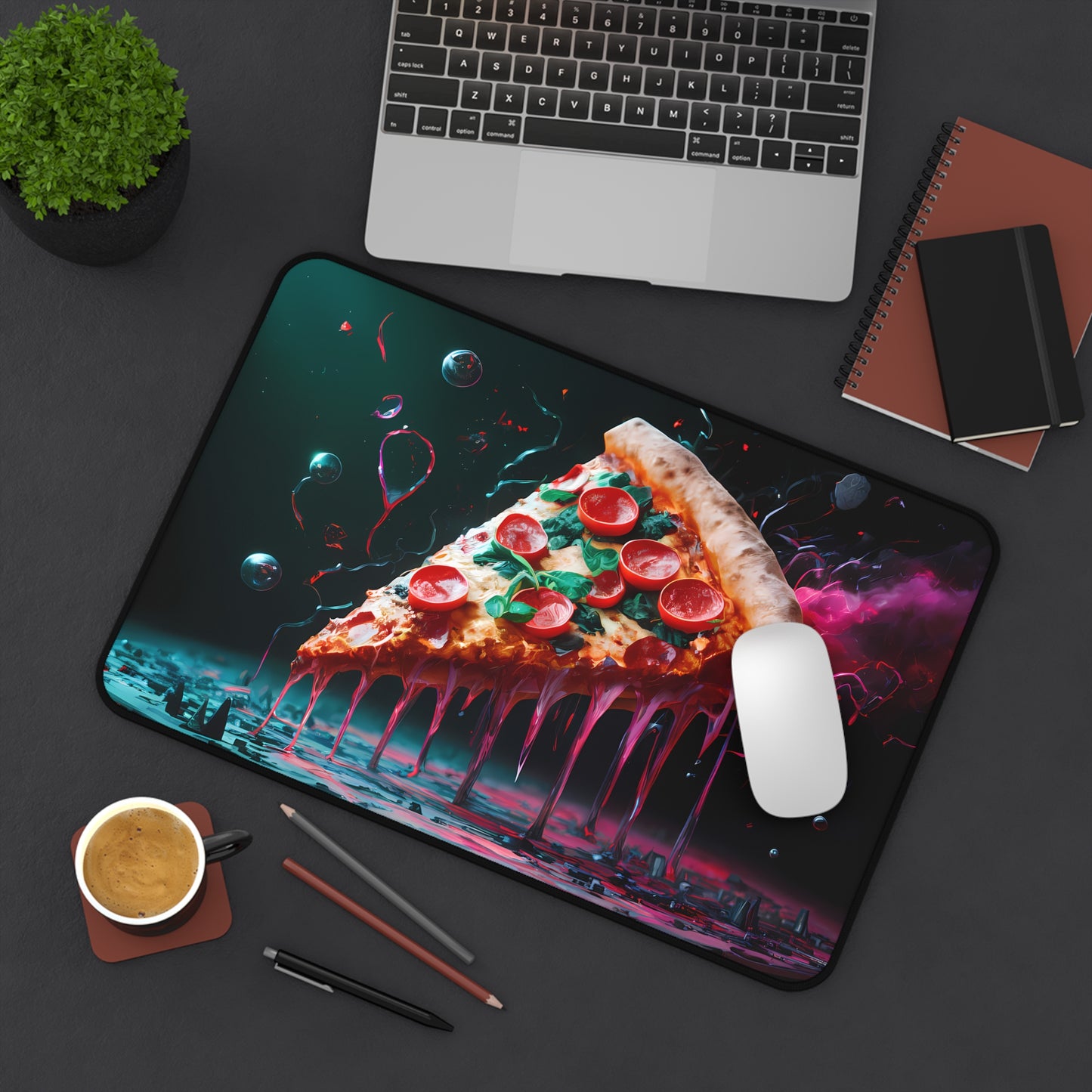 Cosmic Slice of Flavor - Desk Mat