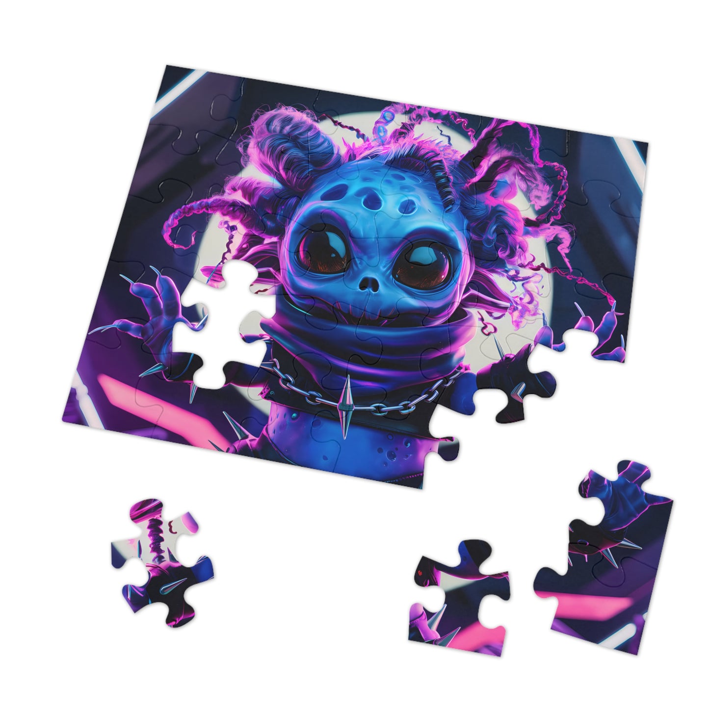 Neon Punk Alien Defender - Jigsaw Puzzle (30, 110, 252, 500,1000-Piece)