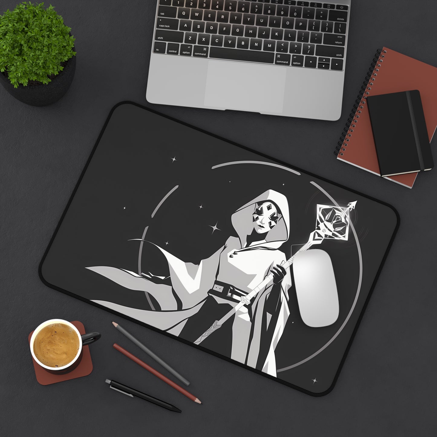 Geometric Light Mage - Desk Mat