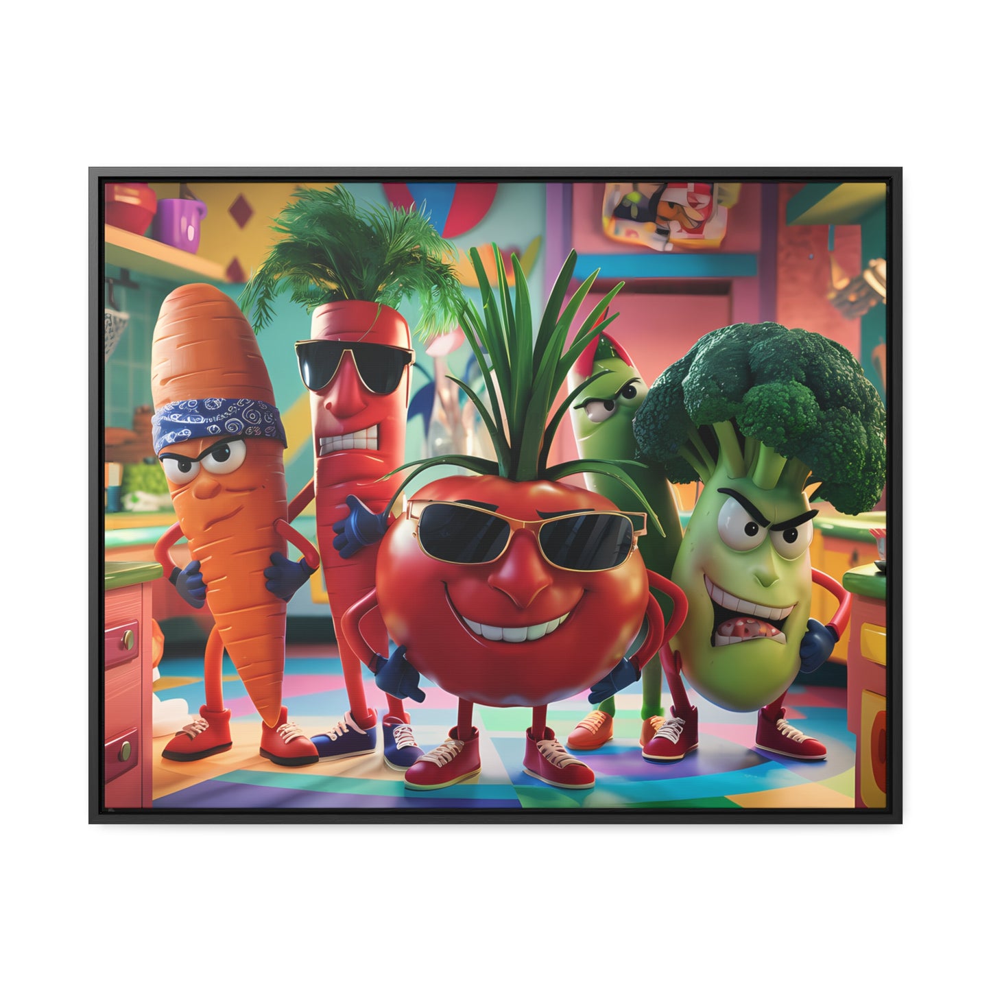 The Veggie Squad's Kitchen Takeover - Gallery Canvas Wraps, Horizontal Frame