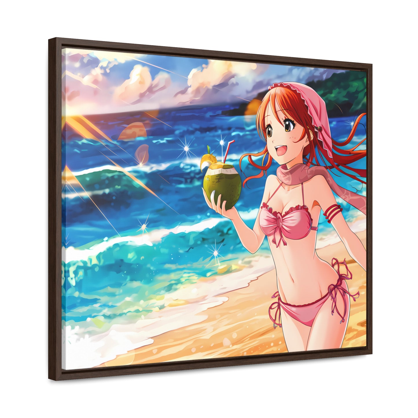 Sunset Shores and Summer Smiles - Gallery Canvas Wraps, Horizontal Frame