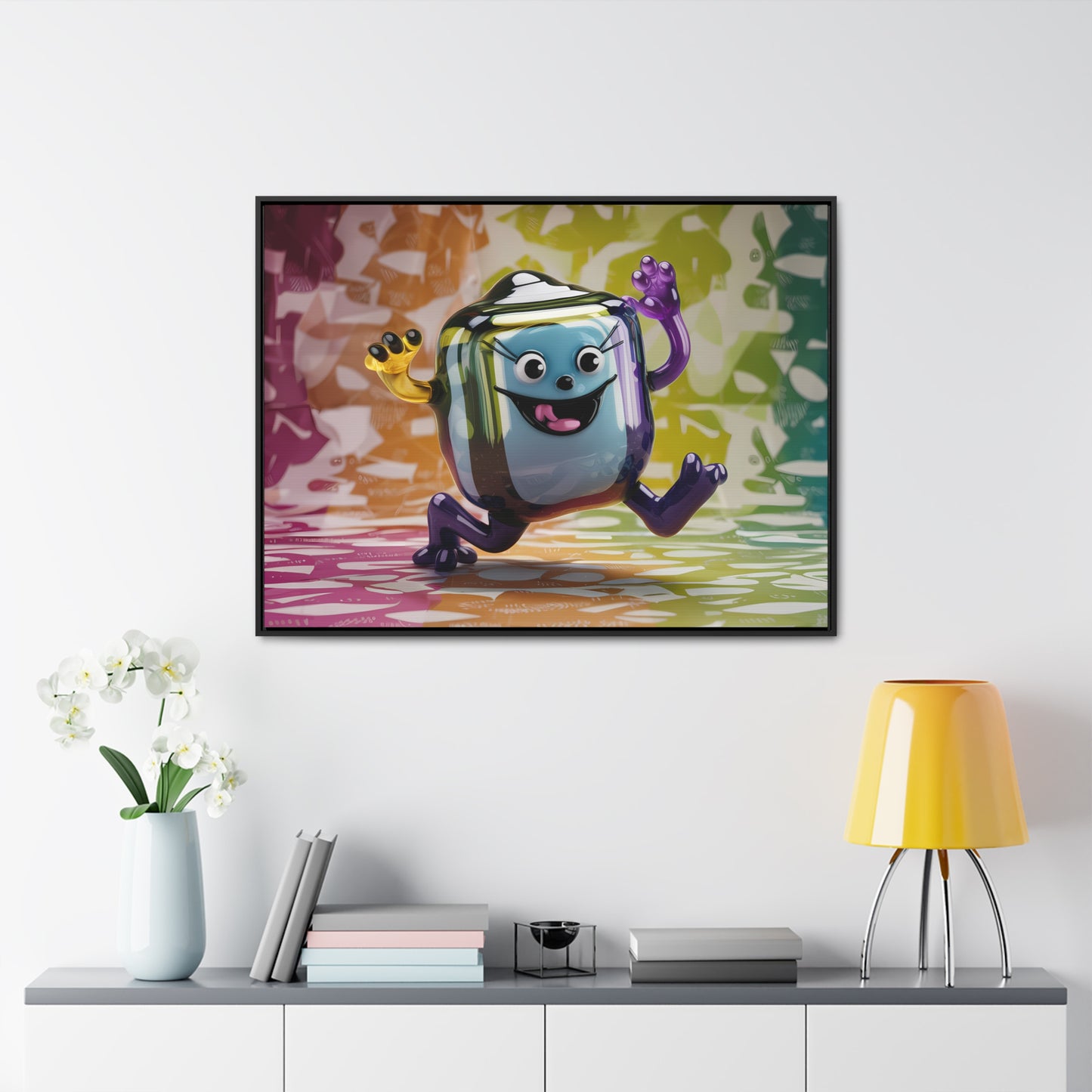 Bubbly Joy in Glass Form - Gallery Canvas Wraps, Horizontal Frame