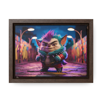 Rebel Furry in the Neon Alley - Gallery Canvas Wraps, Horizontal Frame
