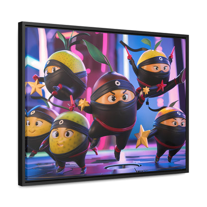 Ninja Citrus Squad: Star Power Unleashed - Gallery Canvas Wraps, Horizontal Frame