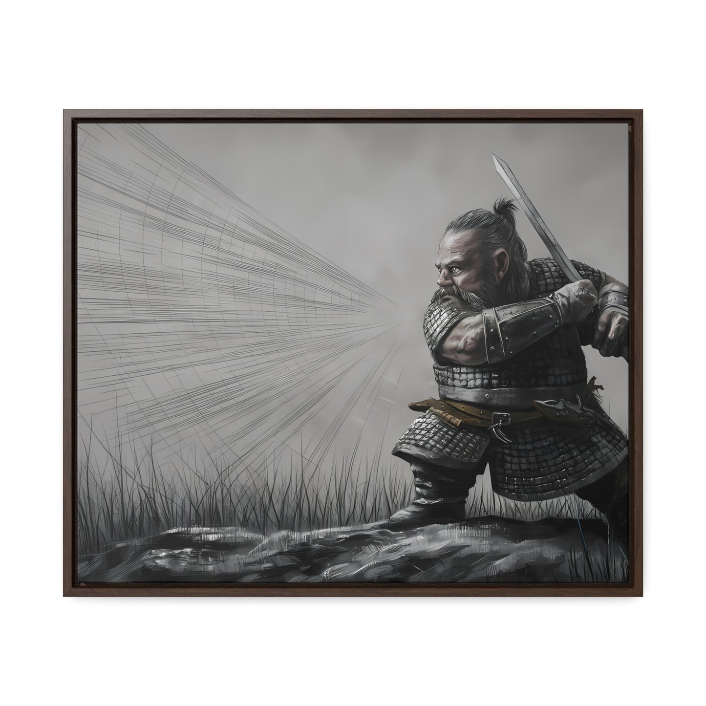Defender of the Grey Plains - Gallery Canvas Wraps, Horizontal Frame