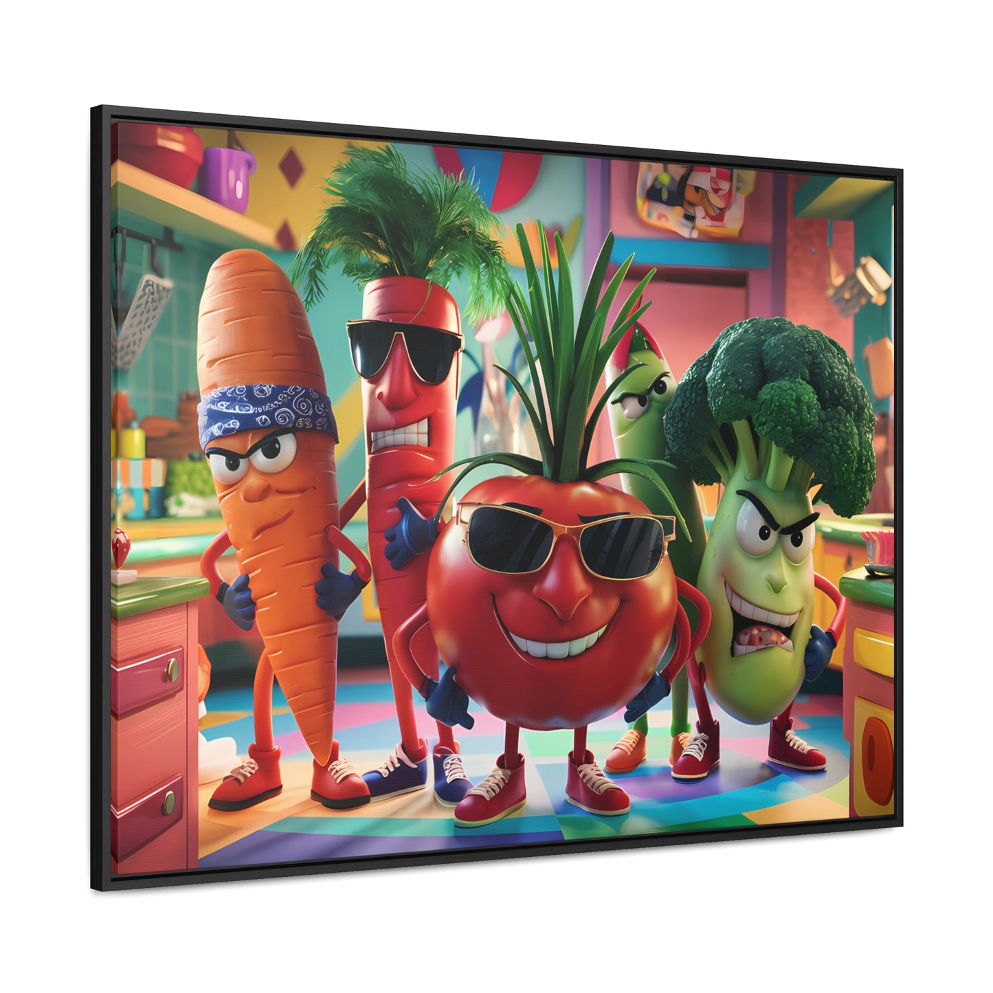 The Veggie Squad's Kitchen Takeover - Gallery Canvas Wraps, Horizontal Frame