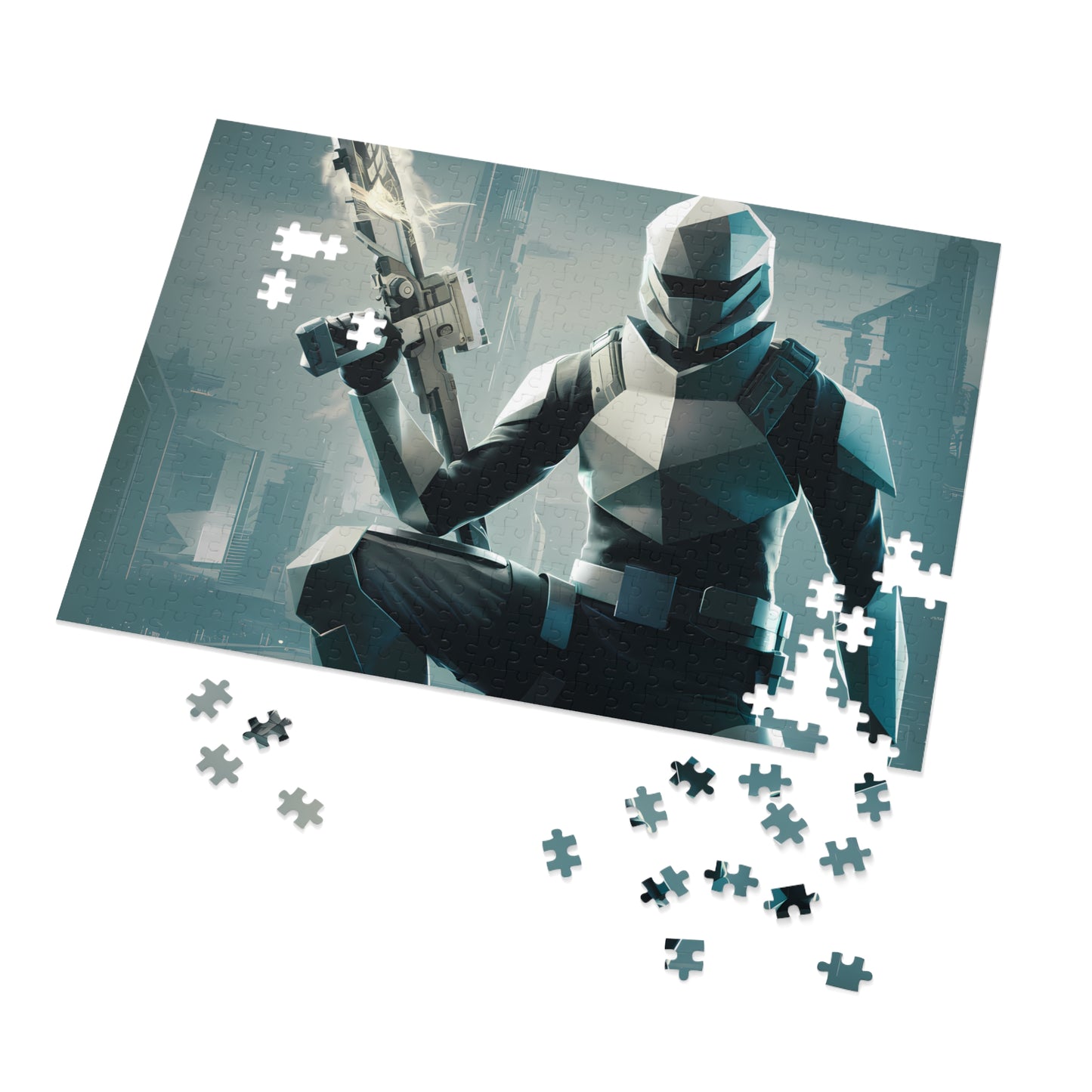 Sentinel of the Neon Skyline - Jigsaw Puzzle (30, 110, 252, 500,1000-Piece)