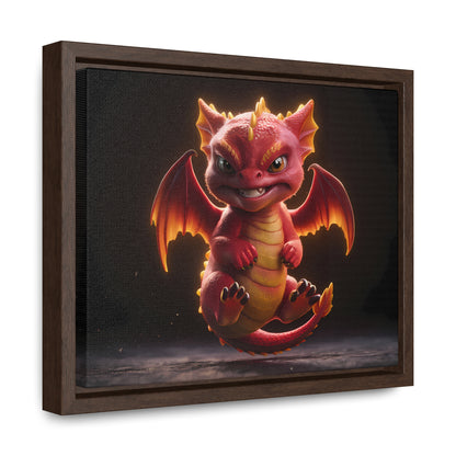 "Fiery Little Guardian" - Gallery Canvas Wraps, Horizontal Frame