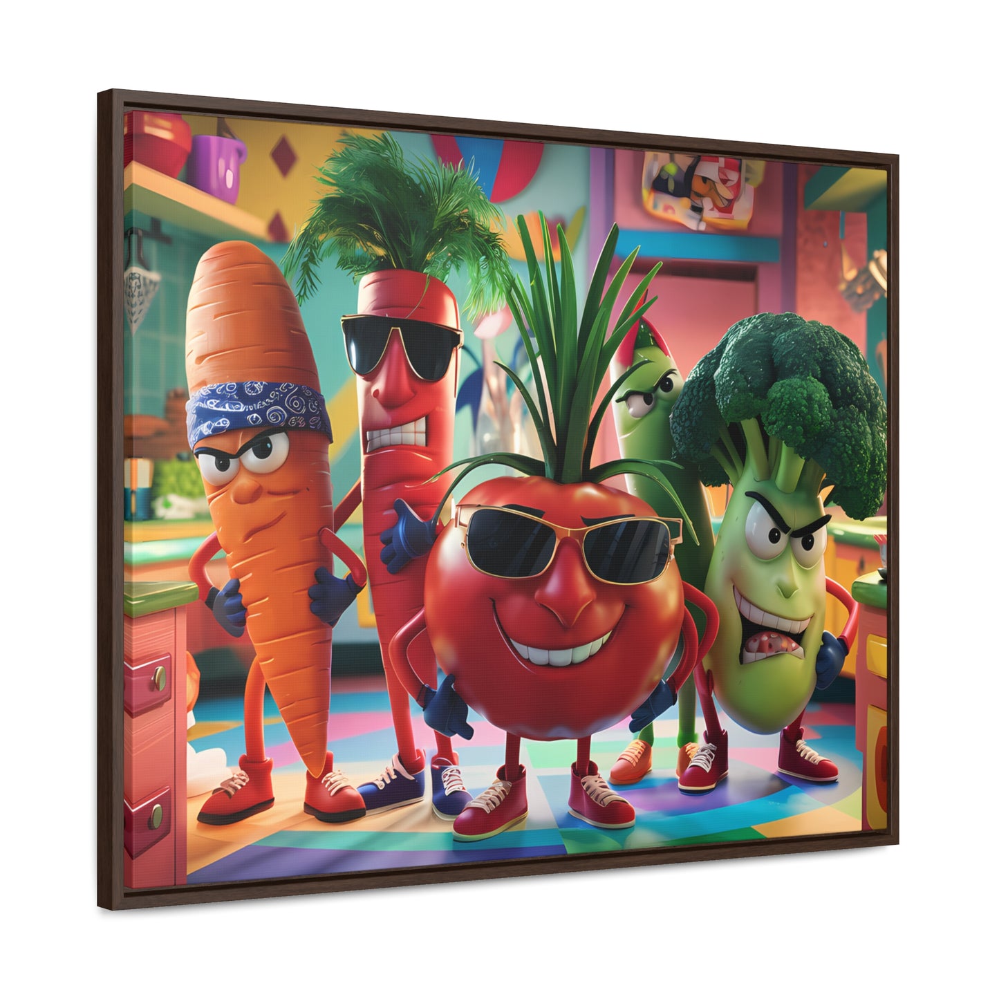 The Veggie Squad's Kitchen Takeover - Gallery Canvas Wraps, Horizontal Frame