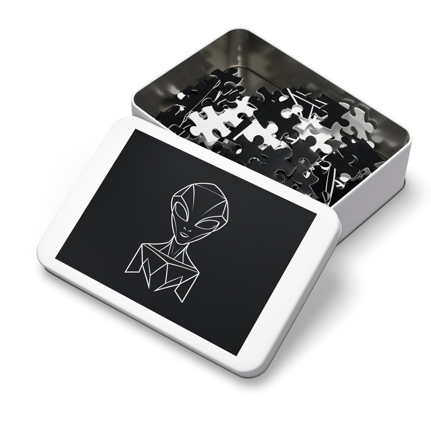 "Geometric Alien Silhouette" - Jigsaw Puzzle (30, 110, 252, 500,1000-Piece)