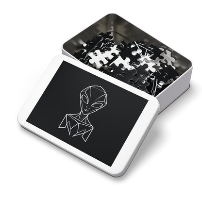 "Geometric Alien Silhouette" - Jigsaw Puzzle (30, 110, 252, 500,1000-Piece)