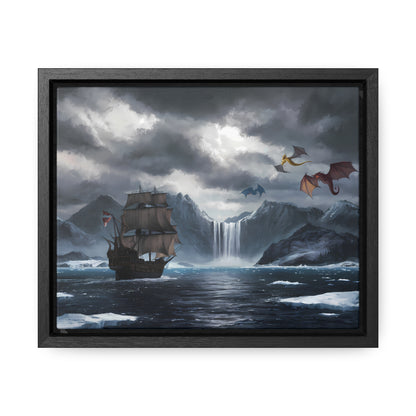 "The Voyage to Dragon's Fjord" - Gallery Canvas Wraps, Horizontal Frame