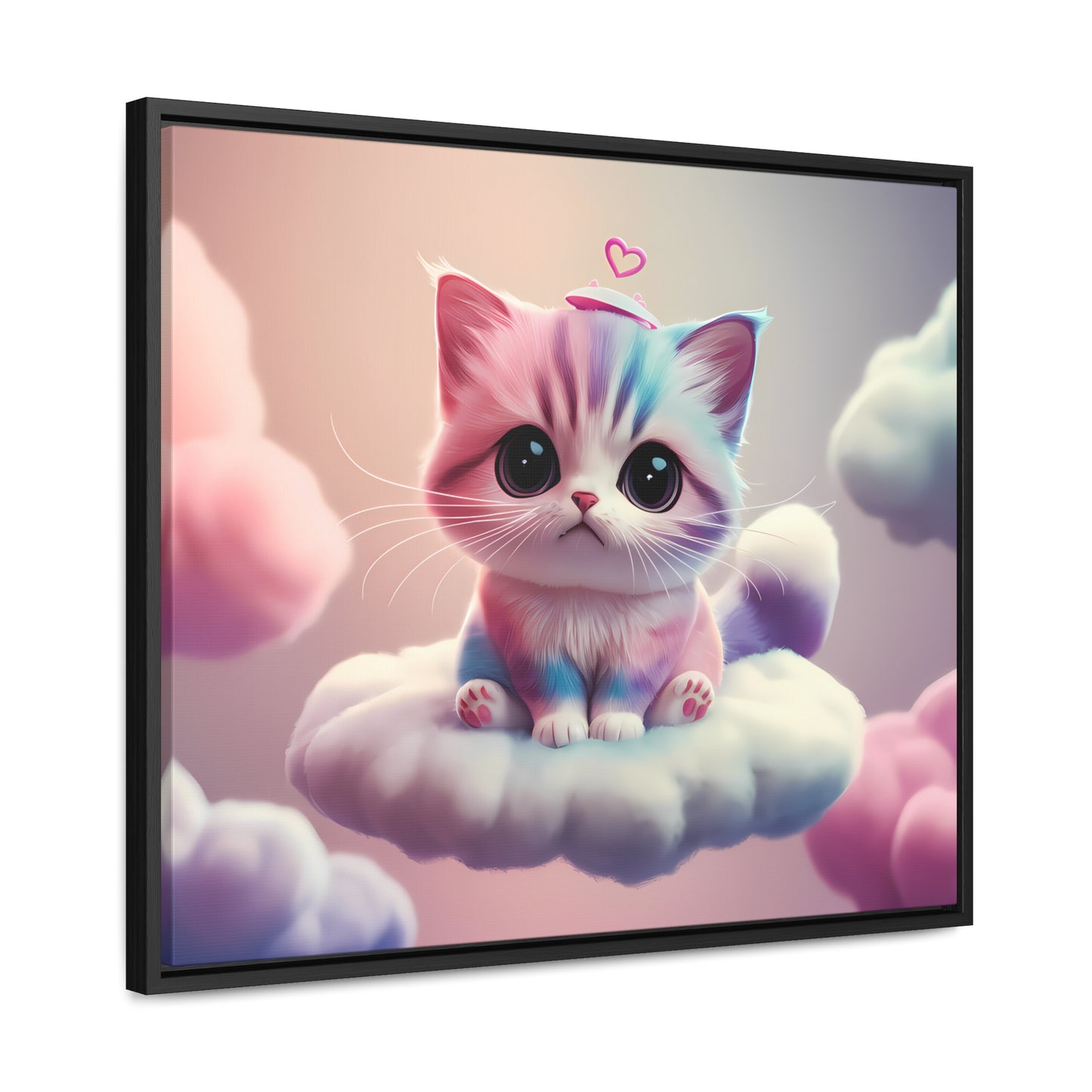 Heavenly Kitten Dreams - Gallery Canvas Wraps, Horizontal Frame