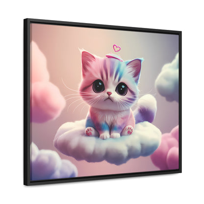 Heavenly Kitten Dreams - Gallery Canvas Wraps, Horizontal Frame