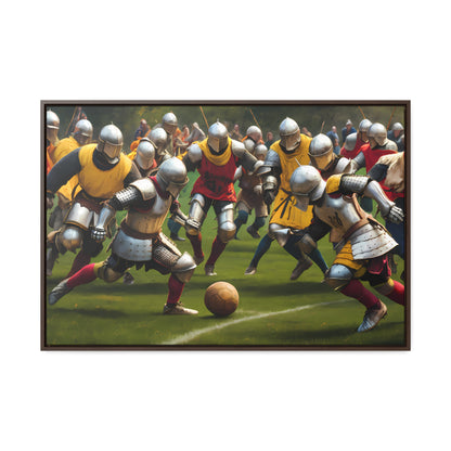 Medieval Football Battle - Gallery Canvas Wraps, Horizontal Frame