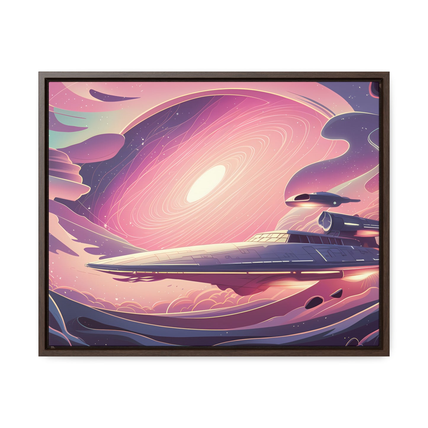 Voyage Through the Cosmic Vortex - Gallery Canvas Wraps, Horizontal Frame