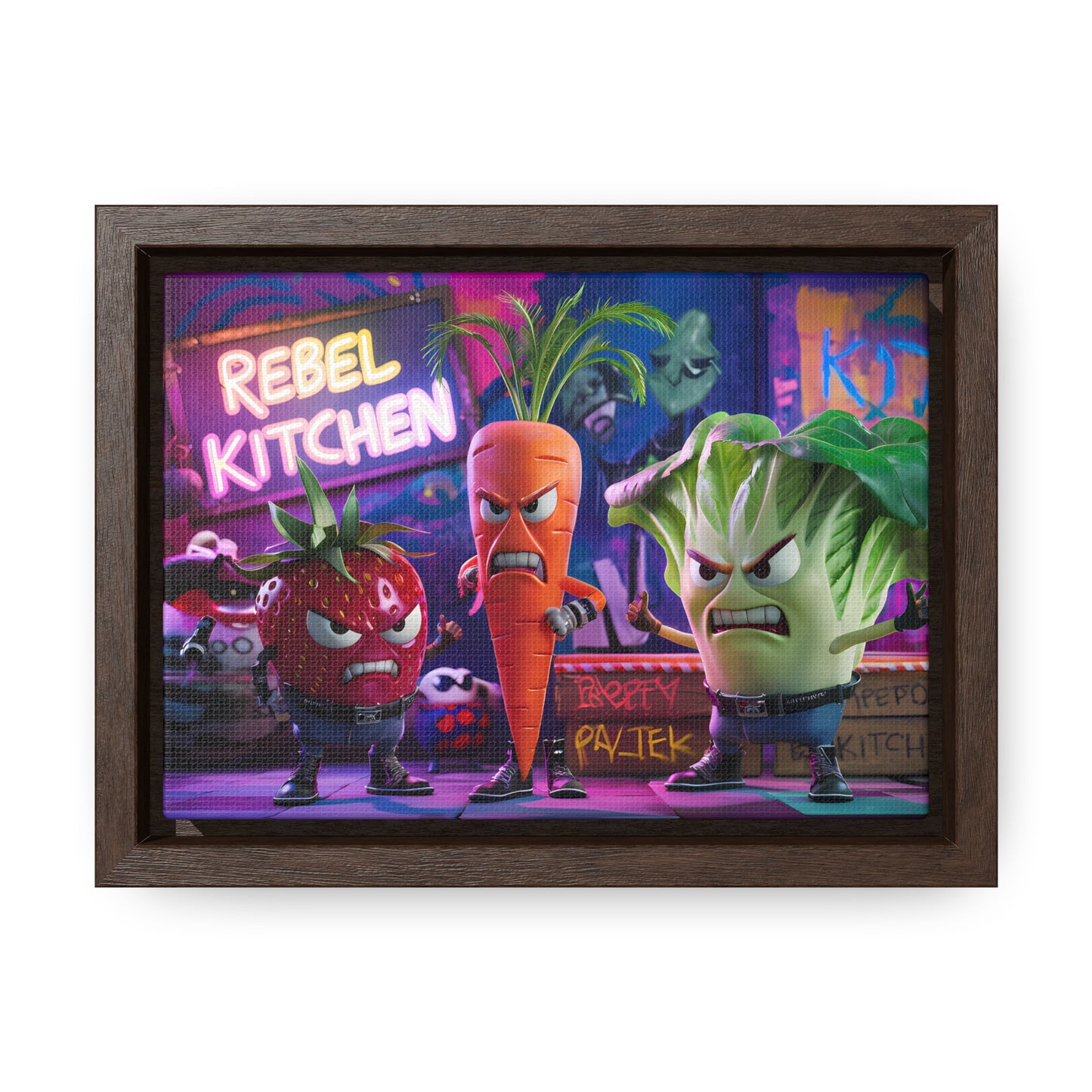 Rebel Veggie Squad - Gallery Canvas Wraps, Horizontal Frame