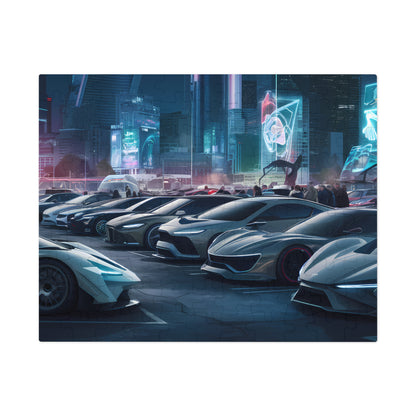 Neon Nights: Supercar Showdown - Jigsaw Puzzle (30, 110, 252, 500,1000-Piece)