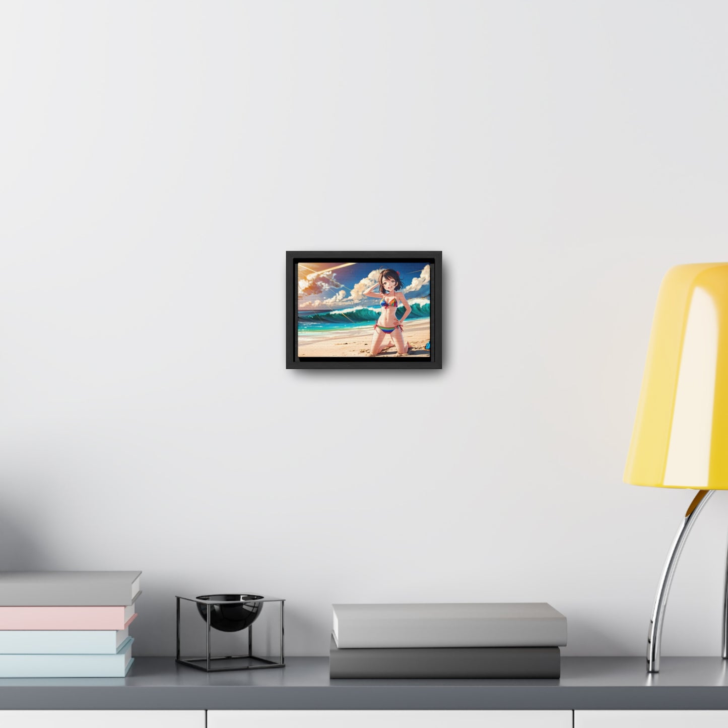 Sunlit Shores of Joy - Gallery Canvas Wraps, Horizontal Frame