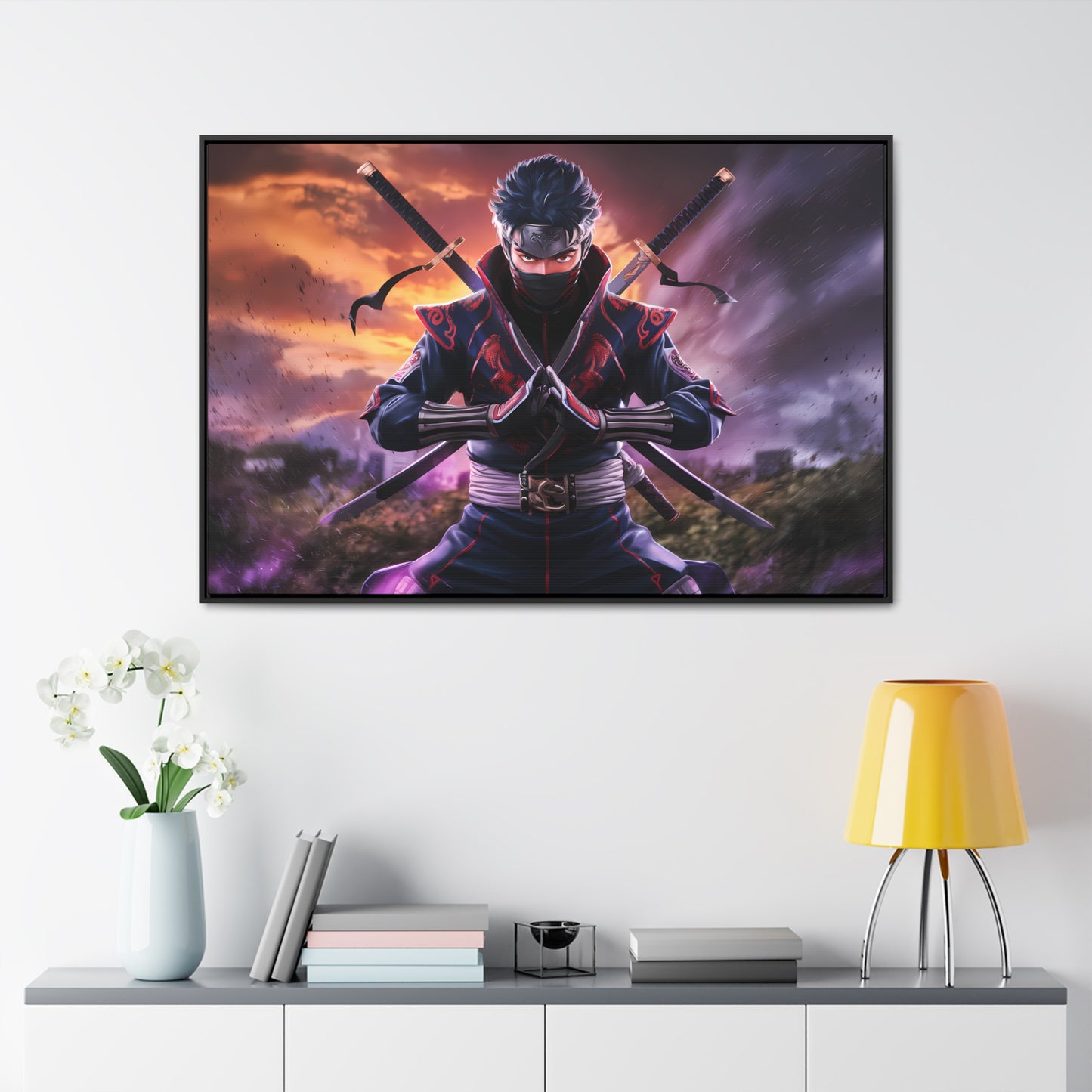 Shadow of the Crimson Ninja - Gallery Canvas Wraps, Horizontal Frame