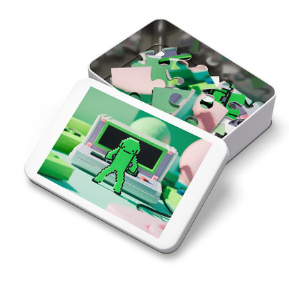 Pixel Guardian in the Digital Realm - Jigsaw Puzzle (30, 110, 252, 500,1000-Piece)