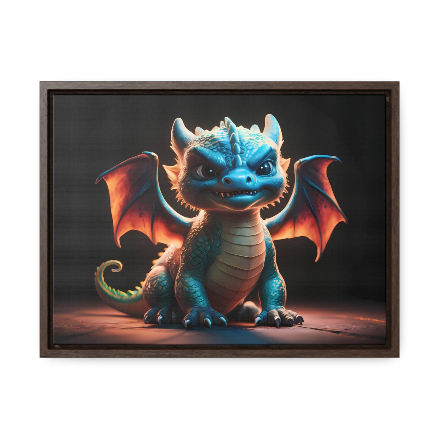 Fierce Baby Dragon Guardian - Gallery Canvas Wraps, Horizontal Frame