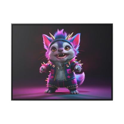 Punk Feline Fury - Gallery Canvas Wraps, Horizontal Frame