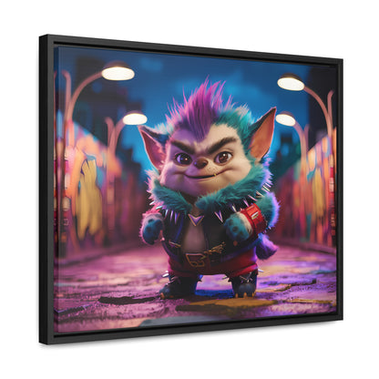Rebel Furry in the Neon Alley - Gallery Canvas Wraps, Horizontal Frame