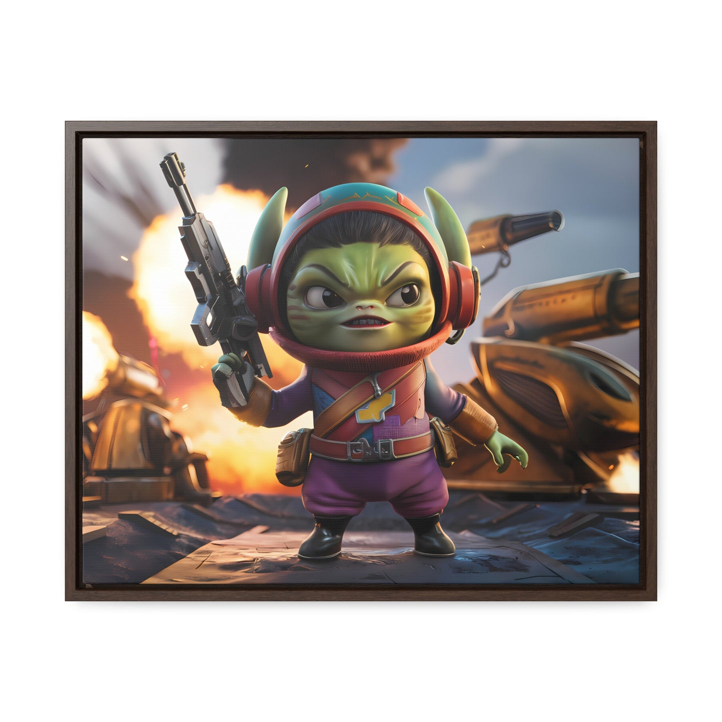 "Galactic Gremlin Commander" - Gallery Canvas Wraps, Horizontal Frame